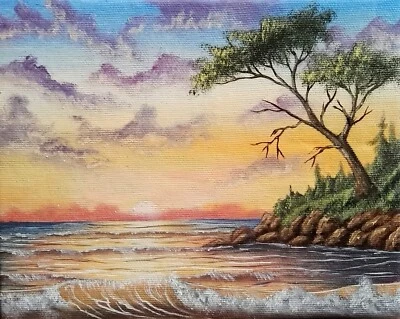 Peinture, tableau, huile sur toile format 18/22 cm année 2025. Etude - Photo 1/4