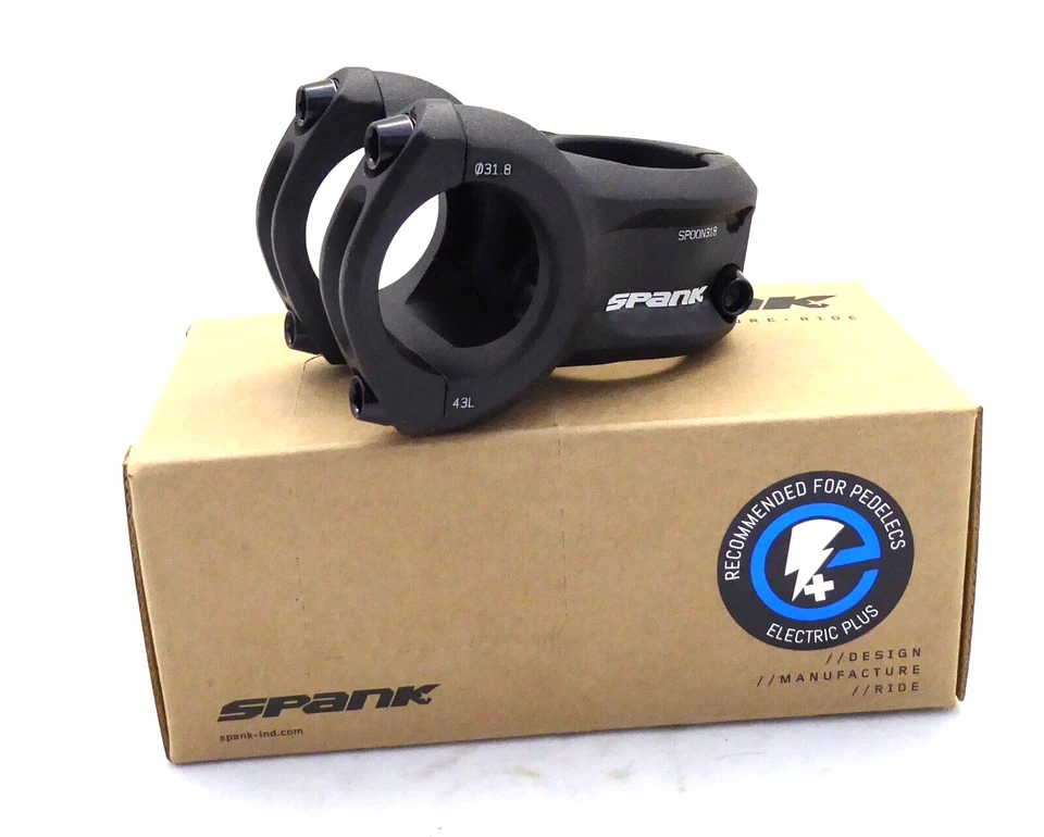 Spank Spoon 318 Stem 43mm Clamp 31.8mm +/-0 Rise Black - Image 1 of 1