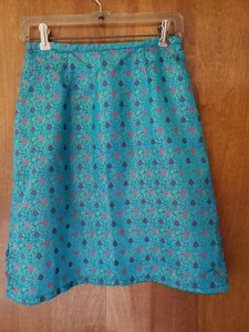 A-Line Skirt Size Small Blue 100% Rayon Magazine - Picture 1 of 5