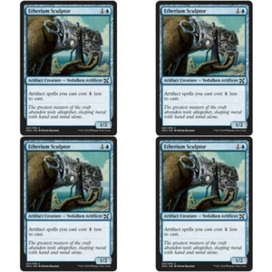 4 x ETHERIUM SCULPTOR NM Elves vs Inventors MTG Blue - Vedalken Com - Picture 1 of 1