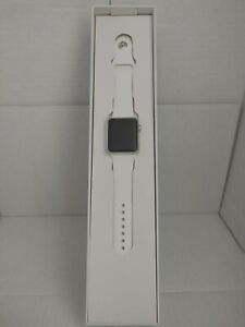 Apple Watch 7000 Series 38 mm A1553 Aluminum Case Sport Silver & White Refurb
