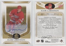 2020 SP Signature Edition Legends Gold Spectrum Foil Igor Larionov #31 Auto HOF