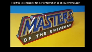 Masters of the Universe - 3D-gedruckter Comic/TV-Logo - für Schreibtischständer oder Wand - Bild 1 von 2