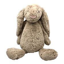 Jellycat Bashful Bunny Rabbit Plush Beige Tan Large 14" Floppy Ears Easter