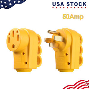 50A NEMA 14-50P/50R RV Power Cord Male/Female Replacement Socket Plug Combo Kit