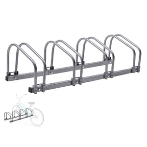 AREBOS Bicycle stand Bicycle Bike Floor Parking Steel Rack (4 Bike Stand Rack) - Picture 1 of 12