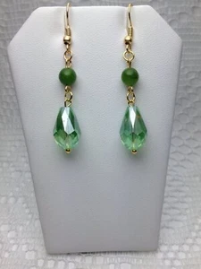 Handmade French Hook Earrings Jewelry Emerald Earrings tblpr738 - Picture 1 of 3