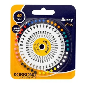 Scarf Pins Pearlised Hijab Pins Berry Pins Sewing Pins 40pcs Art Craft Colour - Picture 1 of 1