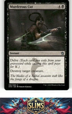 Magic the Gathering MTG Khans of Tarkir Murderous Cut #81 Buy 2 Get 1 - Image 1 of 2