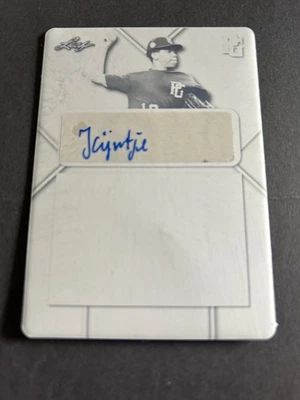 2021 LEAF PERFECT GAME PRINT PLATE #PA-LC1 LOO CIJNTJE AUTO ONE OF ONE - Image 1 of 2