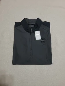 Pebble Beach Herren 1/4 Zip Golf ⛳️ Nylon Pullover Gr. M - Grau/Schwarz Neu/Etikett - Bild 1 von 5