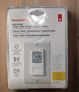 New Honeywell RPLS740B 7-Day Solar Programmable Switch In-Wall Timer Hard Wire - Picture 1 of 2
