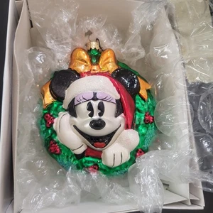 Christopher Radko Disney Minnie Mouse Wreath 1999 Christmas Ornament - Picture 1 of 12