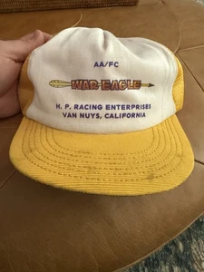 Vintage War Eagle Hat Van Nuys Racing Enterprise California Auburn Tigers Frat - Picture 1 of 3
