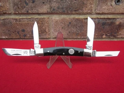 CUCHILLO DE CONGRESO BUCK CREEK BOBCAT ALEMANIA CUERNO DE BÚFALO ACEITE LAS JUNTAS SIN USAR Foto 1 de 4