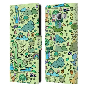 HEAD CASE DESIGNS PREHISTORIC PATTERNS LEATHER BOOK CASE FOR SAMSUNG PHONES 3 - Picture 1 of 9