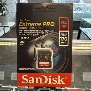 SanDisk Extreme PRO 64GB Class 10 SDXC Memory Card - SDSDXXY-64G-GN4IN - Picture 1 of 4