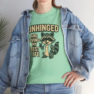 Unhinged Raccoon Tee - Living My Best Life, lustiges T-Shirt, Geschenk für […] - Bild 1 von 61