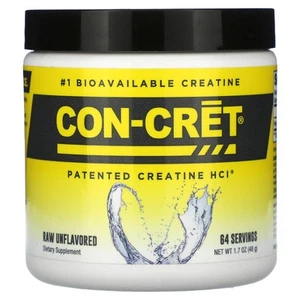 2 X Con-Cret, Patented Creatine HCl, Raw Unflavored, 1.7 oz (48 g) - Picture 1 of 2