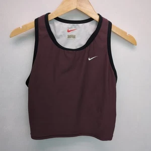 Nike Sportswear Youth Razorback Cropped Tank Top/ Bra Maroon Size XL 16-18 - Picture 1 of 5