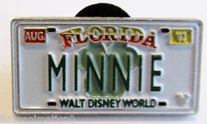 Disney WDW Cast Lanyard Series Minnie Mouse License Plate Pin - Picture 1 of 2