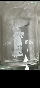Vintage 1986 Statue of Liberty Tumbler Glass Commemorative Libbey Set of 2 - Picture 1 of 8