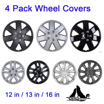 12" 13" 16" 4 Pack Wheel Covers Full Rim Snap On Hub Caps fit Volkswagen Golf — 第 1/4 张图片