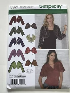Boleros Size 8-16 Cropped Jackets & Capelets S3921 UNCUT Sewing Pattern - Picture 1 of 2