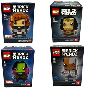 LEGO Brickheadz Black Widow 41591 Wonder Woman 41599 Cyborg 41601 Gamora 41607