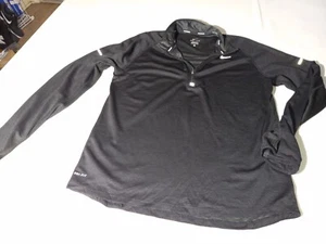 Nike Running Dri-Fit Men's Wind Trail Jacket Black Size Large Half-Zip - Picture 1 of 9
