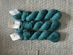 ART YARNS SUPERWASH MERINO~100% Hand Painted~Color#133-Teal~50g/104yd~Lot of 3 - Picture 1 of 4