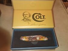 Retired Colt CT-432  Brown Stag Bone Four Blade Pocket Knife New In Box