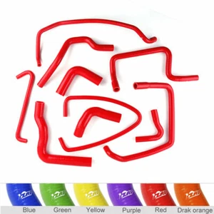Red For Peugeot 205 1.6L 1.9L / 309 GTI 8V Silicone Radiator Coolant Hoses set - Picture 1 of 9
