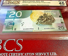 ERROR> MISPLACED S/N (ONE DIGIT SHIFT) 2004 CANADA $20 BCS CERTIFIED