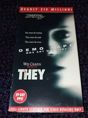 Wes Craven's They VHS Demo Promo Horror Suspense Thriller Dimension - Image 1 of 4