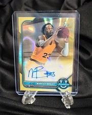 2021-22 Bowman University Chrome Prospect Gold Refractor /50 Marcus Bagley Auto