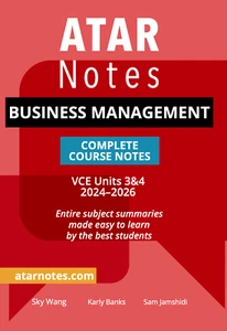 ATAR Notes VCE Business Management 1&2 Notes (2024-2026) - Picture 1 of 1