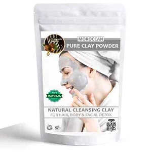 Pure Moroccan Rhassoul Clay Powder Facial Masks Rasoul Natural White Ghassoul - Picture 1 of 4