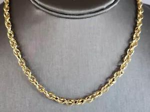 Womens Vintage Estate 10K Yellow Gold Link Necklace 4.6g E7630 - Picture 1 of 3