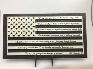 Bandiera americana da scrivania fatta a mano con stendardo stellato 10 x 5 pollici con supporto - Foto 1 di 6