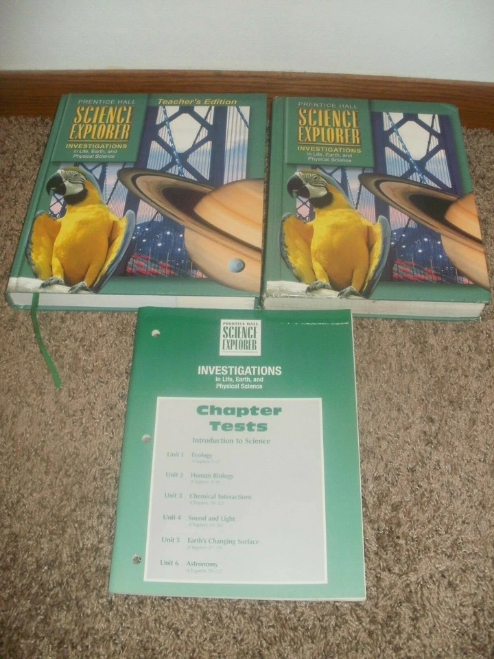 Prentice Hall Science Explorer DISCOVERIES Life Earth Physical Text Teacher Test - Image 1 of 1