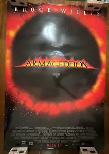 ROLLED ARMAGEDDON 1998 DOUBLE-SIDED MOVIE POSTER 27x40 BRUCE WILLIS, BEN AFFLECK - Picture 1 of 2