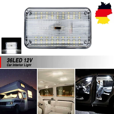 Auto Kfz Weiß 12V 36LED Dach Lampe Leuchte Innenraum Beleuchtung Leselampe PKW - Bild 1 von 4