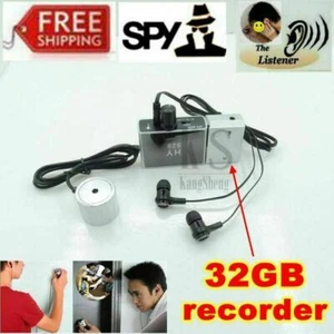 32G Pick-up Listen Through Wall Device Bug Ear Sound Amplificatore Riproduzione registratore - Foto 1 di 12