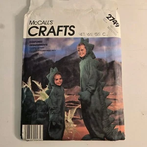 McCall’s 2749- Stegosaurus Dinosaur Costume Kids Sizes 10-12 Medium NEW Uncut - Picture 1 of 4