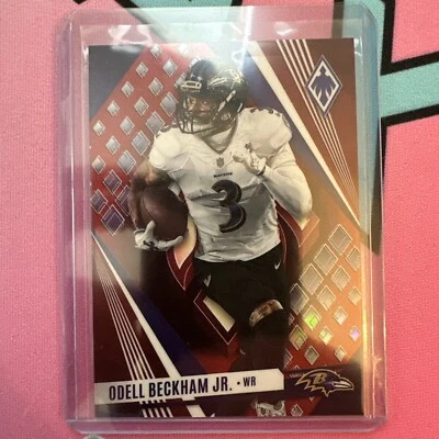2023 Panini Phoenix Red Odell Beckham Jr /199 Baltimore Ravens #60 - Image 1 of 2