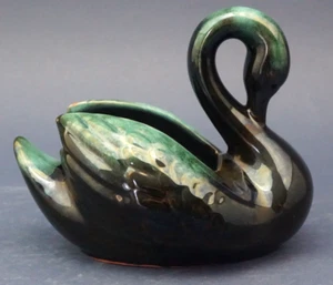 DANTON Cerámica Cisne Cache Olla Metal Brillo Esmalte Aubusson Francia 1910 - Imagen 1 de 22