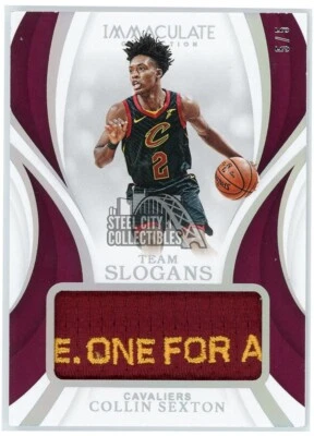 Collin Sexton 2018-19 Panini Immaculate Collection Team Slogans Rookie Patch 5/5 - Image 1 of 2
