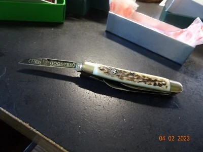 H & R 3 3/4" CL. GOLD LEAF CONGRESS 4 BLADES HRF-214DSGL 1095 BLADES 5* STAG - Image 1 of 4