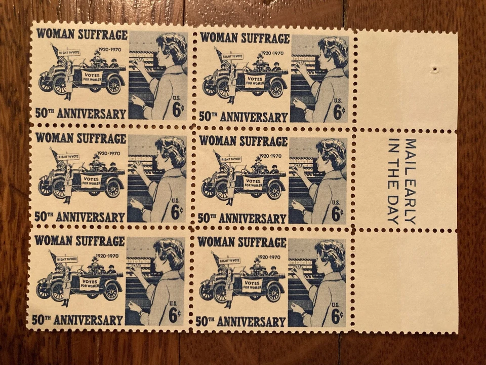 Block of 6 U.S. Stamps: Woman Suffrage, 50th Anniversary - Image 1 of 1
